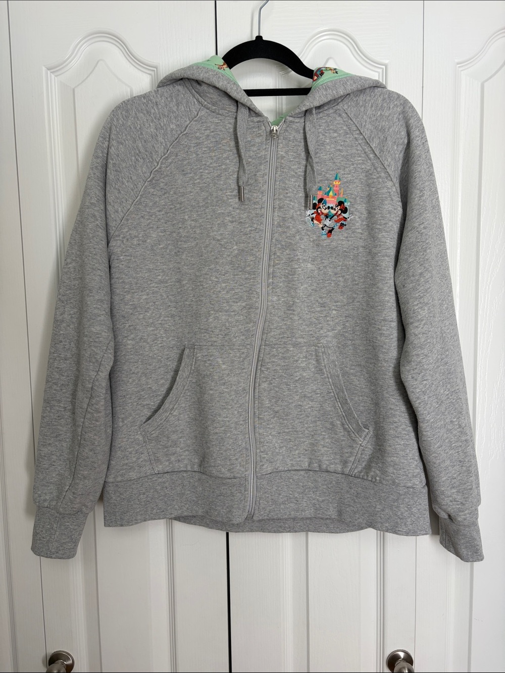 Disney Parks Play in the Parks Full Zip Sweatshirt Disneyland Embroidered XL